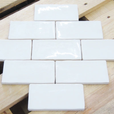Handvorm Glans Wit 7,5 x 15