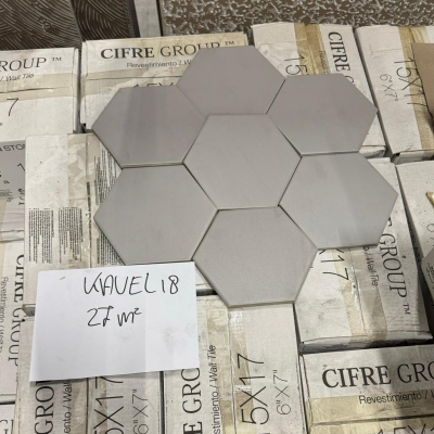Kavel 18 Hexagon Mat Grijs 