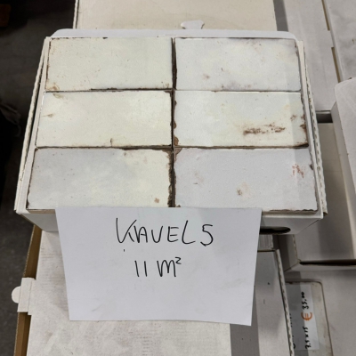 Kavel 5 Wandtegels rustiek glans 7,5 x 15 cm 11 m2