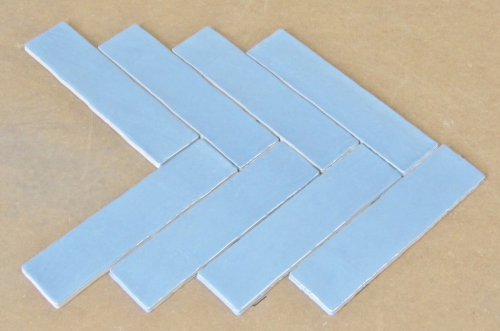 Handvorm Frans Blauw Glans 7,5 x 30